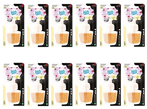 Fresh & More Nachfüllflakons für Duftstecker (12er Pack) Vanille, 19ml