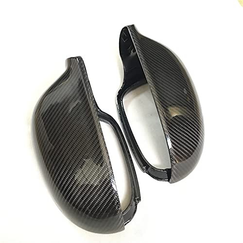 MKVAXR Real Carbon Fiber Mirror Cover Rearview Side Mirror Cap, for VW, for Passat, B6 R36, for Golf, 5, for Jetta, MK5 Außenspiegel-Abdeckkappen