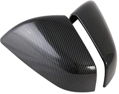 Oubolun Side Mirror Cover for Tesla Car Exterior Accessories ABS Plastic Outside Cap (Pack of 2)(Model X 2017-2020 Imitation Carbon Fiber)