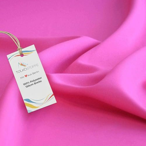 TOLKO Modetyg | Dekostoff universal tyg för sömnad | Tät, stickad ärm | 150 cm bred metervara klädmaterial dekorativa material draperier bomullsmaterial pyssel patchwork (rosa)