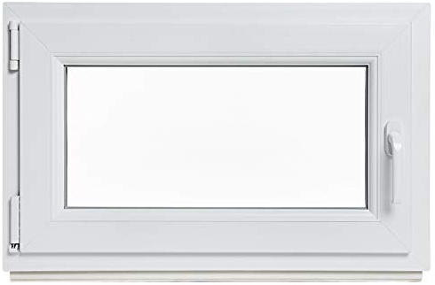 Kellerfenster - Kunststoff - Fenster - innen weiß/außen weiß - BxH: 80 x 50 cm - 800 x 500 mm - DIN Rechts - 2 fach Verglasung - 60 mm Profil