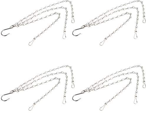 Hanging Basket Chains, Rust-Proof 4Pcs Multifunctional Stainless Steel Garden Plant Hangers, for Planters Lanterns