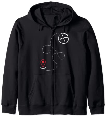 Funny Geocacher I Nerdy Outdoors I Geocaching Zip Hoodie