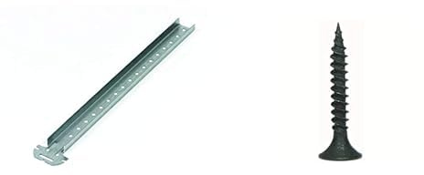 PLACO® - Lot 100 pièces Suspentes Maxi 300 Stil F 530 Placoplatre – 30 x 4,3cm – H85400000 & ‎PLACOPLATRE E60360500 Vis TTPC 35, Gris, 35 mm