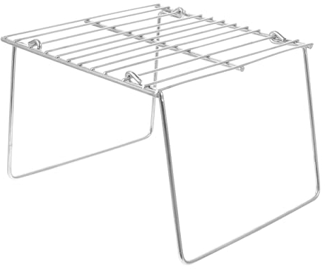 BESPORTBLE Tragbarer Holzkohlegrill Klappbarer Lagerfeuergrill Grillrost Grillspieße Aus Metall Tragbarer Grill Camping Rostfreier Stahl