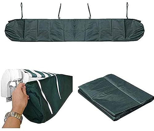 HOMDECR Schutzhülle Für Markisen Abdeckung, Markisenabdeckung Abdeckplane Schutzhülle Markisenschutzhülle Rain Canopy Storage Bag UV-Zelt Wasserdicht Und Staubdichte Abdeckung (5M/16.40ft,Grün)