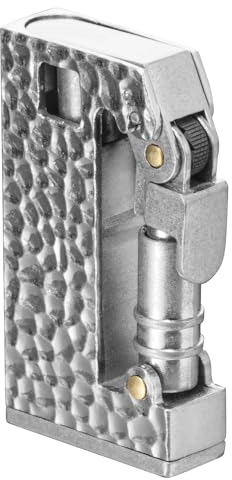 WallEgo Vintage Benzinfeuerzeug, Mechanisches Winddichtes Retro Automatisches Kerosin Feuerzeug,Verkauft ohne Benzin