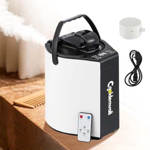 CGOLDENWALL Portatile Sauna a Vapore Pentola 3L, Domestica Generatore di Vapore a Corpo Intero SPA con Telecomando, Adatto alla Personale Tenda Sauna Pieghevole, Disintossicazione
