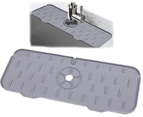 Molyorch Paraspruzzi per lavello da Cucina, Tappetino di drenaggio in Silicone, Tappetino per Rubinetto lavello Cucina, Il Paraspruzzi del Lavello Della Cucina Protegge i ripiani del Bagno