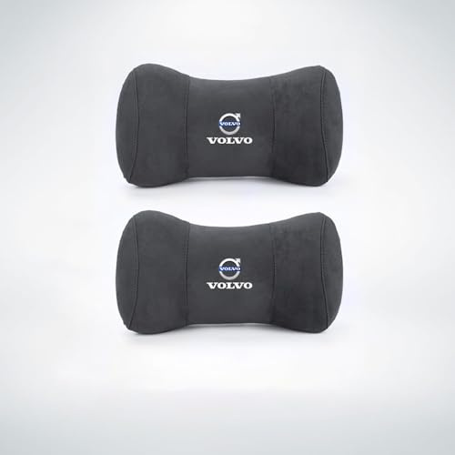 NURCIX Auto Nackenkissen Autositz Kopf Nackenstütze Kopfstütze für Volvo XC60 XC40 XC90 S90 S60 Auto-Kissen zum Fahren Nackenschmerzlinderung Auto Decor Zubehör,Black Style