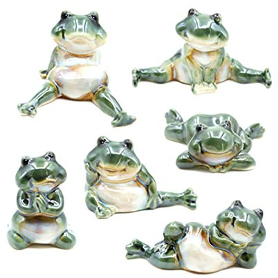 POPETPOP 6stücke Teiliges Set Keramik Dekofiguren Lustige Cartoon Tiere Für Wohnzimmer Garten Und Schreibtischdekoration Kreative Und Charmante Wohnaccessoires Für Jedes Zuhause