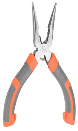 sourcing map Long Nose Pliers 6'' Needle Nose Pliers with Wire Cutters Comfort Grip for Cutting Banding Wire