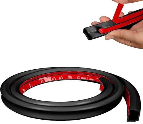 Inscrip Selbstklebend Boden Kabelbrücke, Flexibler Klein Kabelkanal, PVC Bodenkabelschutz, Kabelschutz Kabelschacht Leicht zu Schneiden Montage für Netzkabel Haus, Büro, Schule, Lager (Schwarz, 5m)