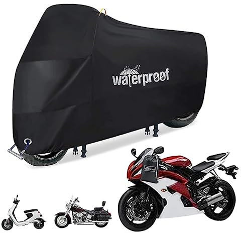 Telo copribici Impermeabile Telo copribici per Interni ed Esterni, Resistente ai Raggi UV, Tenda portabici con Fibbia e Fori per Lucchetto per la Maggior Parte delle Bici, Biciclette, Bici elettrich