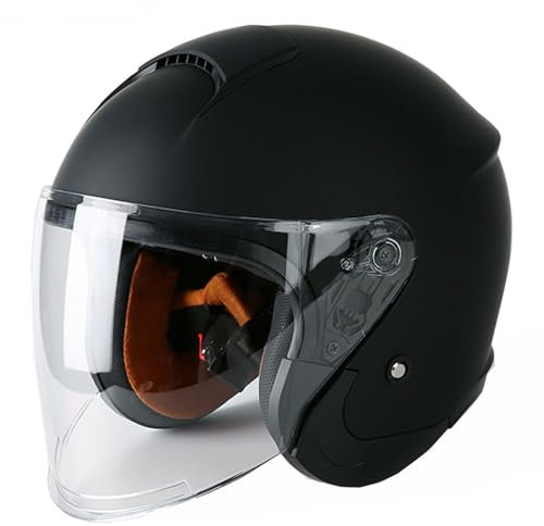 retrò Casco Scodella Portatile Mezzi Caschi Jet, Mezzo Casco da Motociclista Vintage Caschi Caschi Casco a Scodella Scooter Motorino ECE Omologato Mezzo Elmetto da Moto retrò