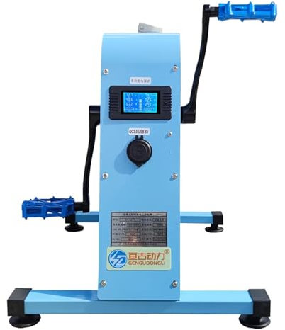 Generador de pedal de 350 W, generador de energía de manivela con salida USB de 5 V/12 V/48 V para bicicletas, luz súper brillante y pantalla