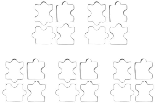 GIWFBQTR Stainless Steel Fondant Biscuit Cookie Cutter Cake Pastry Cookie Cutter Puzzle Mold 20 Pcs