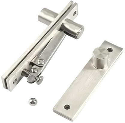 Hochleistungs-Drehgelenk aus Edelstahl, 360 Grad drehbar, Scharnierwelle für Holztüren, Murphy-Positionierungs-Türwelle, versteckte Achse (Edelstahl 304/Typ 1, Silber)