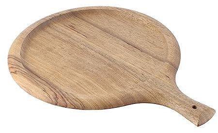 Taglieri, Tagliere Rotondo in Legno, teglia per Pizza, Tagliere Rotondo per Pizza con Manico, Tagliere, Utensili da Forno