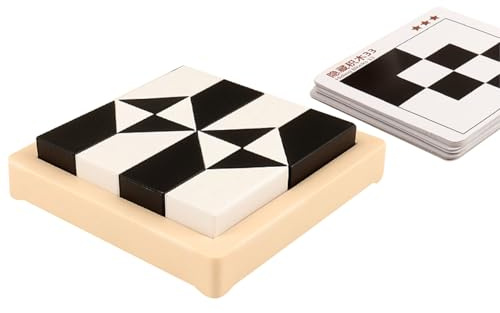 Rompecabezas de Bloques, Juego de Mesa de plástico con Bloques de construcción Ocultos para niños, Juego de Rompecabezas con de Entrenamiento de Pensamiento Espacial en 3D para niños Mayo
