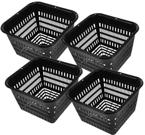 ibasenice 4pezzi Cestini Di Rete in Plastica Per Piante Vasi Rete Riutilizzabili Piccoli Cestini Per Piantare Adatti Ortaggi e Piante Idroponiche Design Cavo Per Ventilazione Radicale