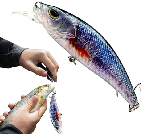 Hechtköder für Süßwasser – Roboterköder, selbstständig, wiederaufladbar, USB, elektrische Vibration mit LED-Licht für Outdoor-Sportarten – Köder für Barsch, Süß- und Salzwasser