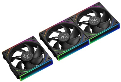 Thermalright TL-M12QX3 Ventilateur de châssis silencieux 120 mm Ventilateur de bloc de construction sans fil Fonction PWM Processeur Effet d'éclairage Miroir Infinity ARGB Nouveau module