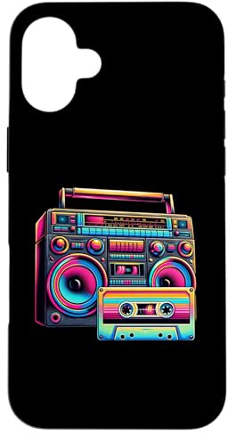 Boombox années 80 90 années 80 stéréo Mode années 80 thème rétro Coque pour iPhone 16 Plus