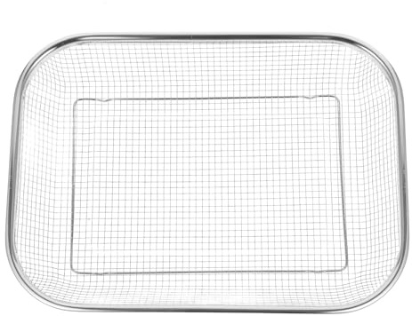 SHINEOFI Cestino in Rete Multifunzione in Acciaio Inox 304 Grande Bordo Liscio Colino per Frutta e Verdura Domestico Accessorio da Cucina per Conservazione e Scolatura Quotidiana