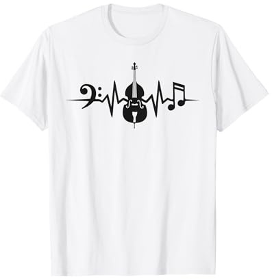 Contrabassiste Battement De Cœur Contrebasse T-Shirt