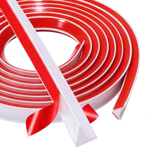 Winkelleiste Selbstklebend, Arbeitsplatte Abschlussleiste, 3Meter | Küchenabschlussleiste, Silikon Flexibel Wasserdicht Ataubdicht, Wandabschlussleiste für Küche, Ecken, Fliesen, Bad, 15mmX15mm