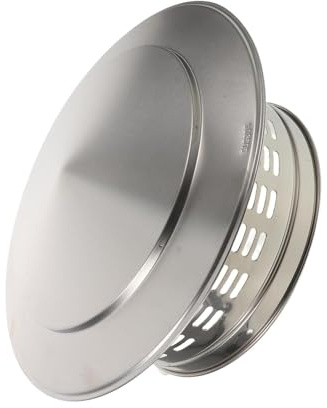 Garneck Chapeau de Cheminée en Acier Inoxydable 33 Cm Rond Grille Anti-oiseaux, Chapeau de Pluie pour Conduit de Poêle à Bois, Protection Extérieure pour Cheminée de Toit et Conduit