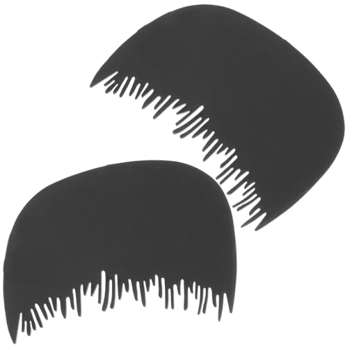 DIYEAH Set 2 Pezzi Pettine per L'attaccatura dei Chioma Scudo Antipolvere, Applicatore in Fibra per Chioma Folti, Strumento per Ottimizzazione e Costruzione Attaccatura Naturale, Unisex