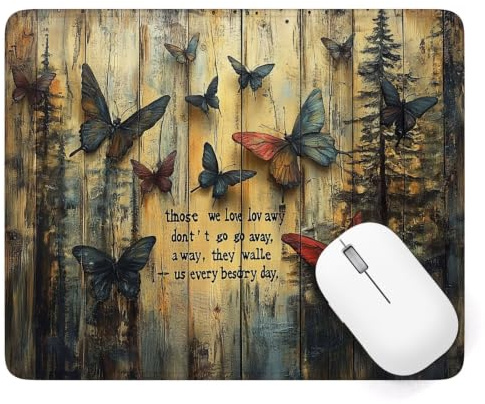 Alfombrilla Ratón 420 x 350 mm, Mariposa Alfombrilla Ratón Gaming, A-1495 | Pequeña Mouse Pad con Impermeable y Antideslizante, Mousepad Retro Mejora la Precisión y Velocidad, para PC Teclado Gamer