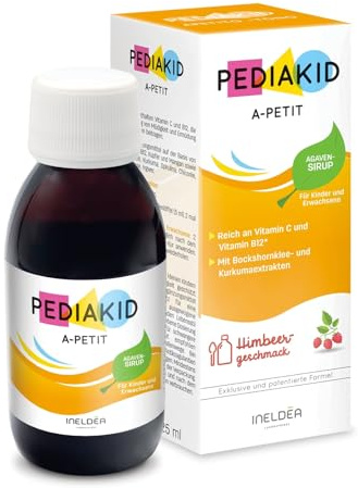 PEDIAKID - APPETIT - Regt den Appetit an und bekämpft Müdigkeit - Glutenfrei - Vegan - Ab Aufnahme der Beikost - 125ml