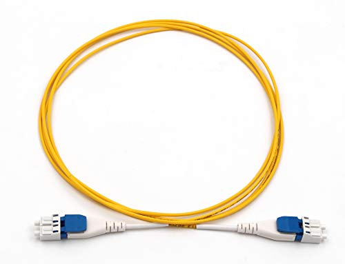 Ultra Spec Uniboot - Cavo in fibra ottica monomodale duplex LC-UPC/LC-UPC Flat Clip a polarità inversa ad alta densità, 2 metri