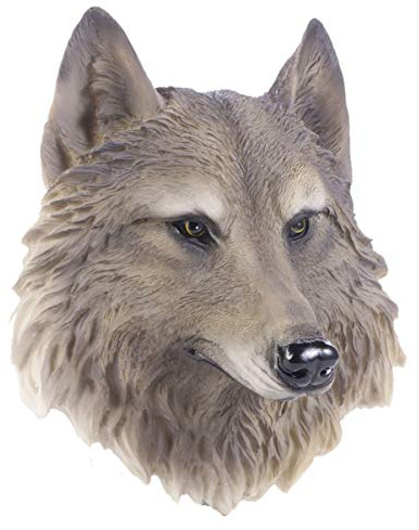 BESPORTBLE Tierkopf Wanddeko Wandfigur Wandkunst Simulation Harz Tierfiguren Skulptur Statue Wandbehang für Wohnzimmer Kinderzimmer Dekoration Wandobjekt Ornament Landhaus Deko