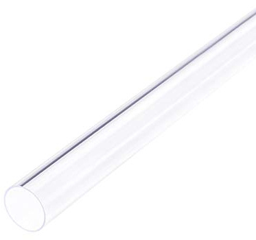 sourcing map 2 x transparente, starre PVC-Rohre, 15 mm Innendurchmesser x 16 mm Außendurchmesser x 0,4 m Rundrohr.