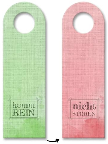 Türhänger mit optischer Stoffstruktur im Aquarell Stil komm REIN - nicht STÖREN