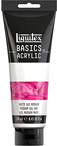 Liquitex 8870311 Basics Acrylfarbe Mattes Gelmedium, dickflüssiges Malmittel für Acrylfarbe, behält Pinselstriche, verbessert die Mischbarkeit - 250ml Tube