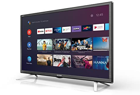 Sharp 24BI6EA Android TV 60 cm (24) HD Ready LED TV (Smart TV, Google Assistant, Bluetooth), Negro