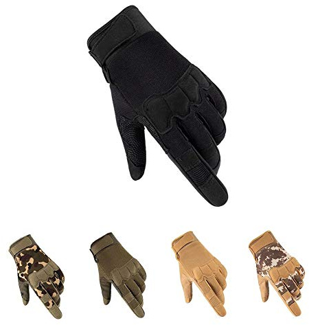 HYCOPROT Taktische Vollfinger Handschuhe, Touchscreen Motorrad Atmungsaktive Leichte Einsatzhandschuhe Outdoor Militär Zum Schießen Jagen Motorradfahren Klettern