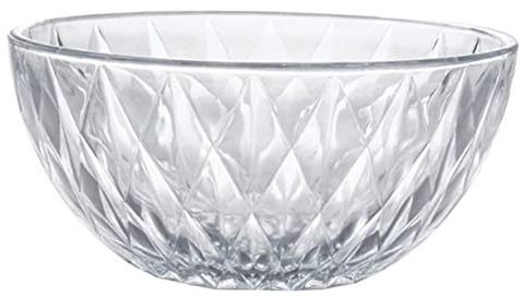 COLLBATH Transparente Glasschale Obst Schüssel Salat Schüssel Kristall Glas Salatschüssel Transparent Glas Kristall Salat Schälchen