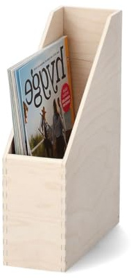 Basera Zeitschriftensammler aus Birkenholz, 23 x 9 x 31 cm | Mit Griffloch