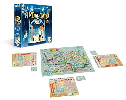 IELLO, Get on Board Paris & Rom, Strategiespiel, Flip and Write, Spannendes Streckenplanungs-Spiel, Taktisches Gesellschaftsspiel, Für 1 bis 5 Spieler ab 8 Jahren