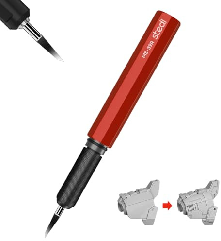 stedi Model Scriber Chisel,Tungsten steel Blades 0.1mm,for Modeling Hobby,RG Scale Model,Gundam Model Kit,for Scribing line, Engraved,Panel line,Resin,Red