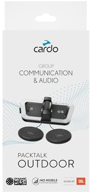 Packtalk Outdoor Helmet Communication System - Ski, Snowboard Och Mountain Cykling (Vit, 2 Pack)