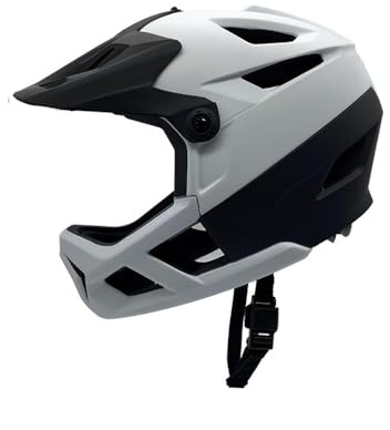 Lixada Casco integrale per adulti, casco da mountain bike per uomo e donna, leggero, con visiera regolabile e porta per occhiali, 55-59 cm