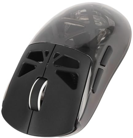 Asixxsix Wiederaufladbare RGB-Funkmaus, 2,4 G/BT/Kabelverbindung, Ergonomische Gaming-Maus für PC Android Chrome, Bis zu 15 Tage Akkulaufzeit, DPI-Optionen für Rot, Grün, Blau, Cyan, Gelb