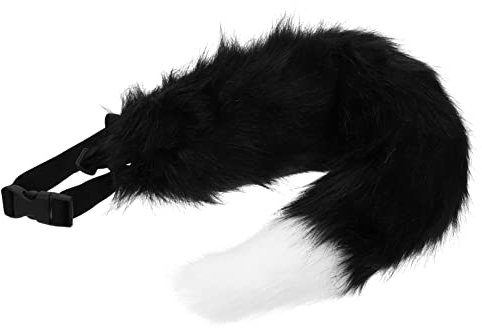 MOBUTOFU Katzenschwanz Weißer Schwanz Pelzschwanz Cosplay Fursuit-zubehör Tierkostüm-zubehör Faux Furry Tail Fursuit-schwanz